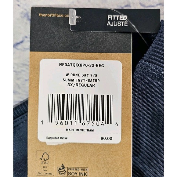 The North Face Dune Sky 7/8 Tights Summit Navy Heather WOMENS SIZE 3X - Picture 4 of 12